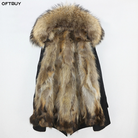 OFTBUY Waterproof Parka Real Fur Coat Winter Jacket Women Natural Raccoon Fur Collar Fox Fur Liner warm thick streetwear outwear ► Photo 1/6