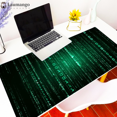 Matrix Binary Code Mouse pad gaming accessories speed keyboard desk mat  mini pc non-slip office desktop gamer keyboard mousepad ► Photo 1/3