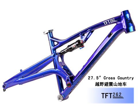 Kinesis TFT262 MTB soft tail 27.5er off-road shock absorber bike, aluminum alloy bicycle frame  shock absorber RS Monarch RT ► Photo 1/5