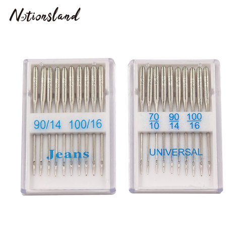 20Pcs/Set Silver Sewing Machine Needles Ball Point Head 70/10 90/14 100/16 Jeans&General Home Stainless Steel Sewing Needles ► Photo 1/6