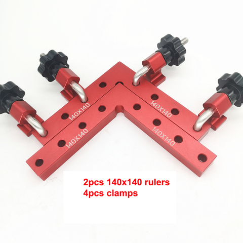 Woodworking Adjustable Corner Clamping Ruler Aluminium Alloy Right Angle Clamps L-Shaped Auxiliary Fixture Positioner Clips ► Photo 1/6