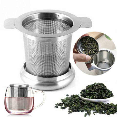 Creative Stainless Steel Mesh Tea Infuser Metal Cup Strainer Loose Leaf Filter Herb Spice with Lid Easy Clean Hot ► Photo 1/6