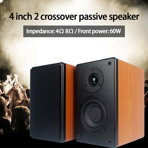 KYYSLB S404 60W 4-8 Ohm 4 Inch Passive Speaker Treble and Bass Two-way Bass, Shocking HIFI Front Surround Speaker ► Photo 1/6