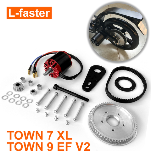 L-faster Town 7XL Electric Scooter Conversion Kit Customized Belt Drive For PU Wheel DIY High Speed Electric Kickscooter Motor ► Photo 1/6