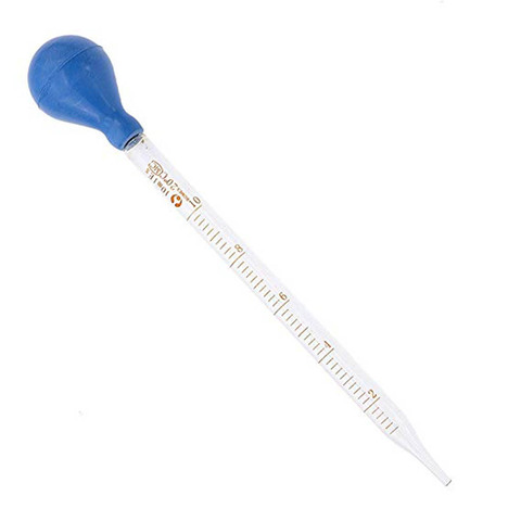 Glass Scale Line Dropper Pipette Lab Dropper Dropping Pipet Blue Rubber Head Pipettors 10ml ► Photo 1/6