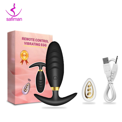 Anal Vibrator Butt Plug Prostate Massager with Wireless Remote Control Wearable Vibrating Egg Dildo Sex Toys for Women Men Adult ► Photo 1/6