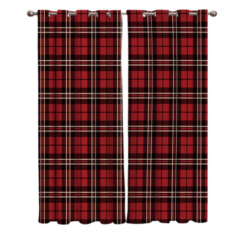 Traditional Scottish Plaid Curtains For Window Treatment Blinds Drapes Window Curtains For Living Room Bedroom Blinds ► Photo 1/6