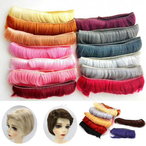 1PC Fringe Dolls Hair Black Brown Khaki DIY Wig for 1/3 1/4 1/6 Doll Handmade Short Curly Wigs Doll Accessories Dolls Wig 5cm ► Photo 1/6