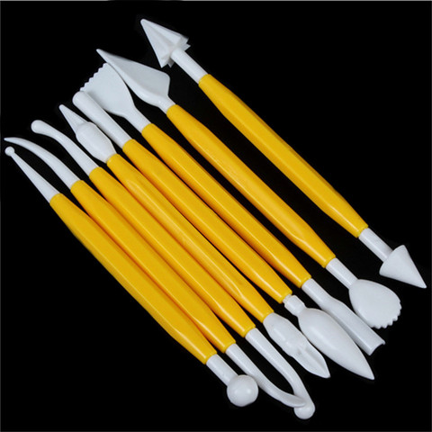 8pcs/set Plastic Clay Sculpting Set Polymer Modeling Clay Tools Poly form Sculpey Tools Set For Shaping Clay Play dough Toys ► Photo 1/6