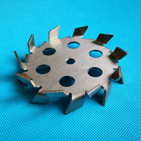 1pc lab stainless steel saw tooth type stirrer dispersion disk round plate dispersing stirring blade with diversion hole ► Photo 1/3