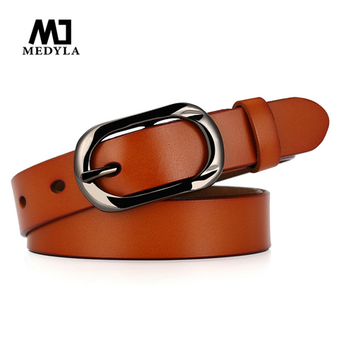 MEDYLA  new genuine leather Belts for women Fashionable Cowhide Belt Female vintage leather belt brand designer strap ► Photo 1/6