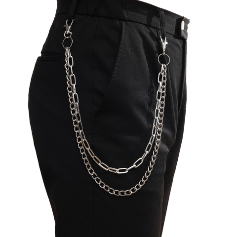Punk Trousers Chain Keychain for Women Pants Chain Multi Layer Belt Waist chains  Hip Hop Hook hiphop Jewelry ► Photo 1/6