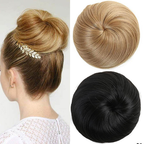 MANWEI  Elastic Scrunchie Extensions Hair Ribbon Ponytail Hair Bundles Updo Hairpieces Buns Drawstring headwear ► Photo 1/6