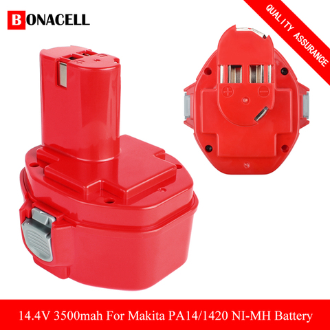 4.0Ah Ni-MH 14.4V Battery Compatible with Makita 1434 1420 1422 1433 PA14 1435 1435F 192600-1 193985-8 192699 1051D 4033D 8433D ► Photo 1/6