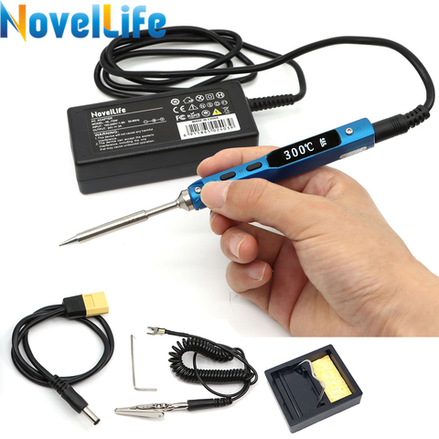 65W TS100 Mini Electric Soldering Iron Station 24V Power Supply Kit Adjustable Temperature Digital OLED Display with Solder Tip ► Photo 1/6