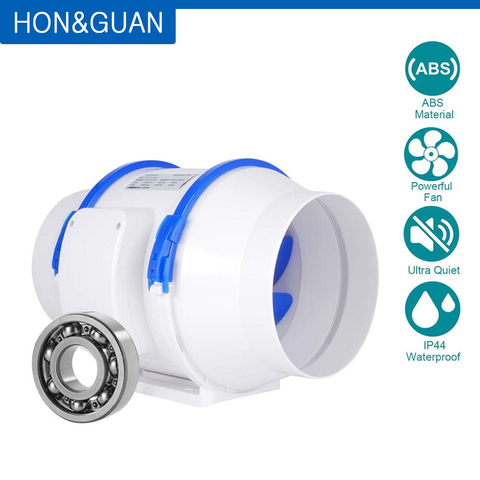 Hon&Guan Inline Duct Fans 110V 6'' Ducted Extractor Fan for Bathroom Greenhouses Hydroponics Ventilator Ventilation Household ► Photo 1/6