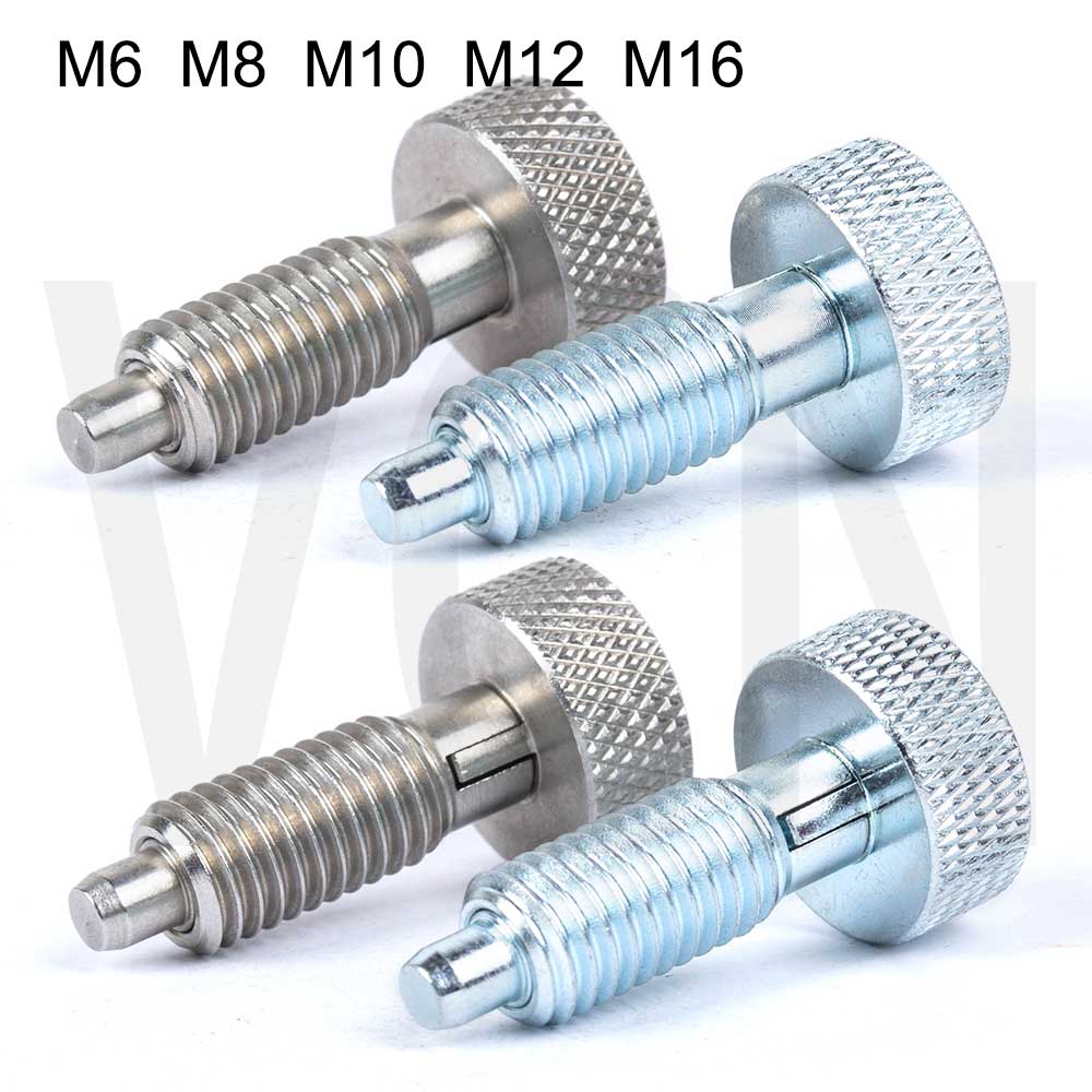 as described M6 Stainless Steel gazechimp Retracted Index Plunger Spring Loaded Without Locking Nut Coarse Thread Pin