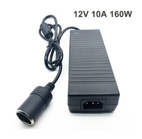 Car Power Adapter Cigarette Lighter Converter Power Convert AC Adapter DC 110V/ 220V to 12V 10A Power Adapter Supply Lighter ► Photo 1/6