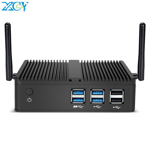 XCY Mini PC Intel Core i7 4500U i5 5200U i3 4010U DDR3L RAM mSATA SSD WiFi Gigabit LAN Fanless HDMI VGA 6xUSB HTPC Windows 10 ► Photo 1/6