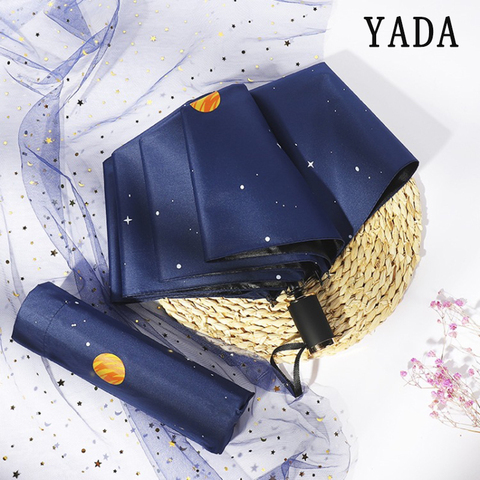 YADA Creative Star Universe Series Umbrella Fold Rainy Stellar Planet Umbrella UV Rainproof Sun Parasol Umbrellas Female YD237 ► Photo 1/6