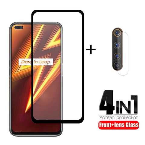 4-in-1 For Realme 7 6 Pro Glass For OPPO Realme 7 6 Pro Tempered Glass Screen Protector For OPPO Realme 7 6 5 Pro 5 7 Lens Glass ► Photo 1/6