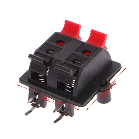 2022 New 5Pcs Double Row 4 Position Cable Clip Push Type Speaker Terminal Panel Connector ► Photo 1/6