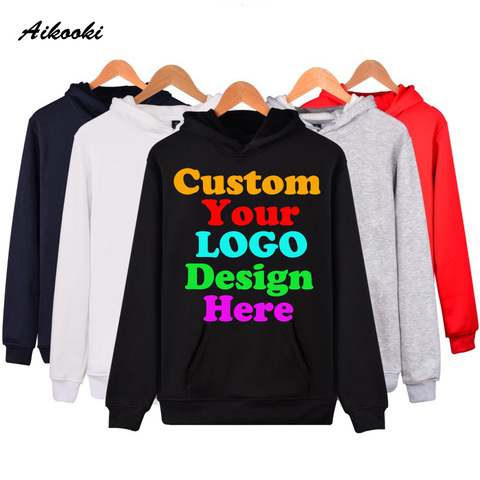 Custom Hoodies Mens Logo Text Photo 3D Hoodie Men Women Personalized Customize Sweatshirts Polluver Customization Dropshipping ► Photo 1/6