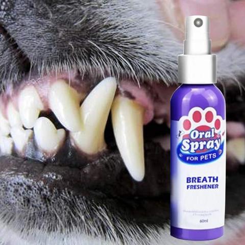 Pet Spray Dog Oral Care 60ml Bad Breath Teeth Cleaning Breath Freshener  Plaque Remover Cats Deodorant Pet Care Supplies - AliExpress