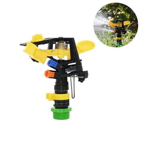 Irrigation Double outlet Rocker nozzle 360 degrees rotary jet nozzle garden Irrigation farm Sprinklers with 1/2
