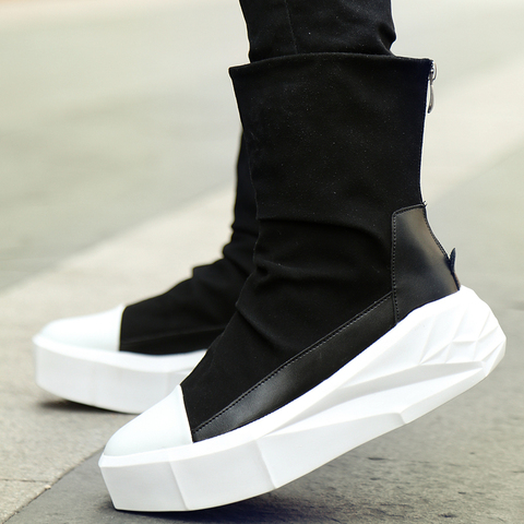 Men Autumn Boots comfortable velvet MALE casual shoes male TRAINERS zapatillas hombre owen HIGH TOPS sapato masculino sneakers ► Photo 1/6