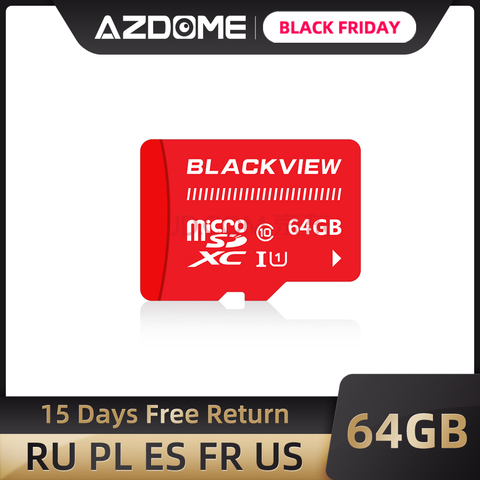 Blackview 64GB TF Micro SD Card For AZDOME Dash Cam Car Camera Car DVR Adapters Class 10 64GB ► Photo 1/4
