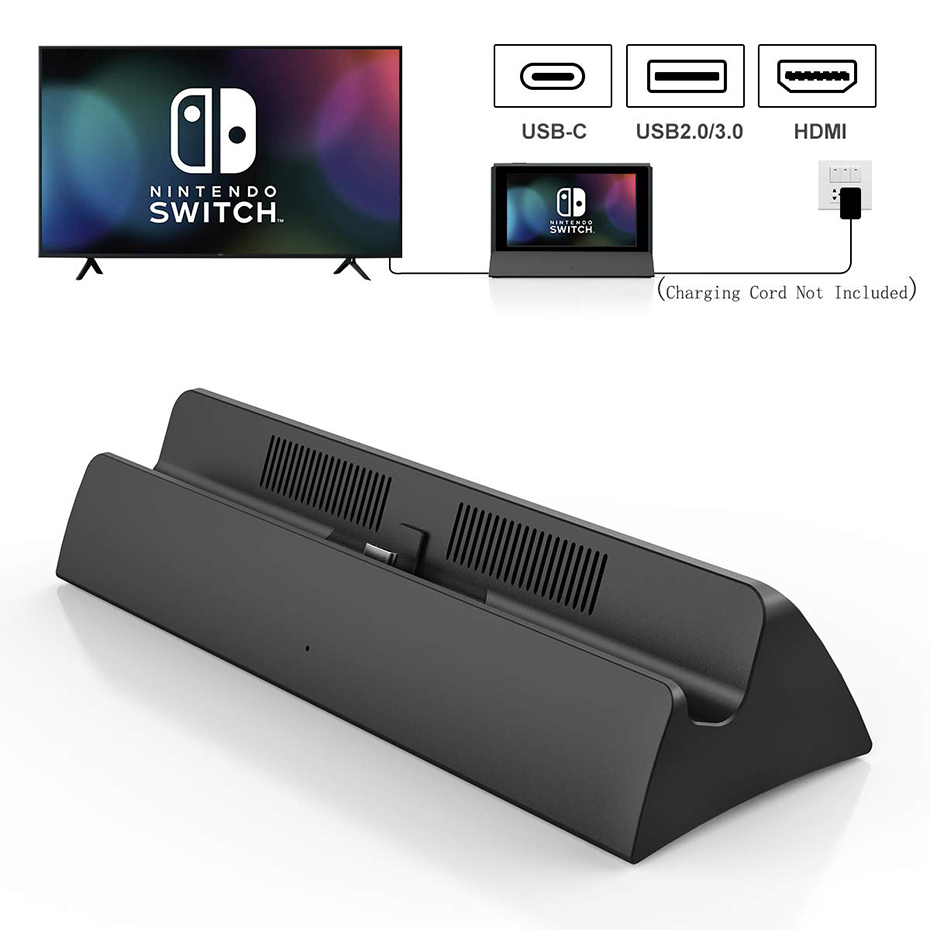 Buy Online Vogek Portable Dock Station For Nintendo Switch With Type C To Hdmi Tv Adapter Usb 3 0 2 0 Charging Docking Playstand Charger Alitools