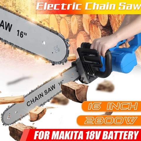 NEW 16 Inch 2800W Electric Cordless Chain Saw Brushless Motor Electric Chainsaw Woodworking Power Tools For 18V Makita battery ► Photo 1/6