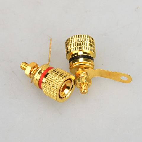 HIFIDIY LIVE 2 pcs speaker junction Box DIY terminal connector binding post HIFI amplifier Pure cupper Gold-plated Banana socket ► Photo 1/6