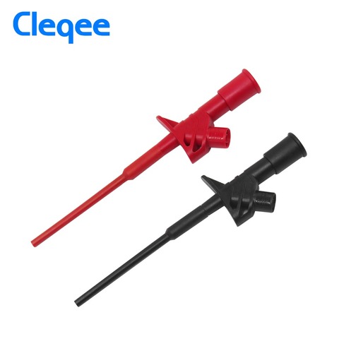 Cleqee P5004 2PCS Insulated Quick Test Hook ClipHigh Voltage Testing Probe Professional  Testing tools 1000V 10A ► Photo 1/6