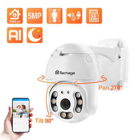 Techage 1080P POE IP Camera Outdoor Waterproof 2 Way Audio Camera AI Human Detection Security Camera Xmeye ONVIF for NVR System ► Photo 1/6