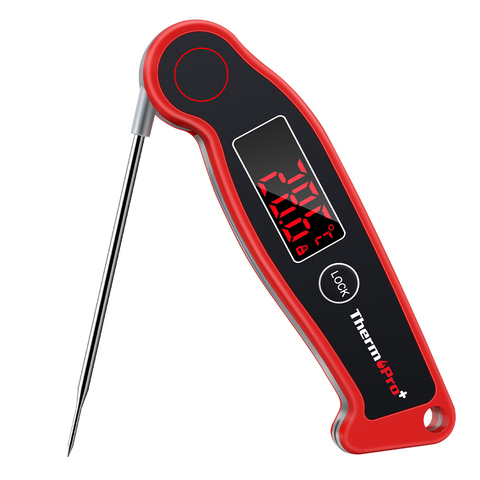 ThermoPro TP19 Waterproof Meat Thermometer Instant Reading 90 Seconds Auto-Off Grill BBQ thermometer With 2in LED Display ► Photo 1/6