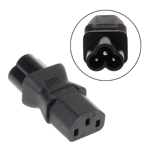 IEC 320 C13 Female To C6 Male 3-Pin Cloverleaf Plug Converter AC Power Adapter ► Photo 1/1