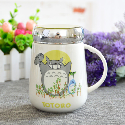 EWAYS Cute Totoro Creative Ceramic Mugs Cup Tea Cup Milk Coffee Cup Cartoon Kitten / Totoro Home Office Cup Fruit Juice ► Photo 1/6