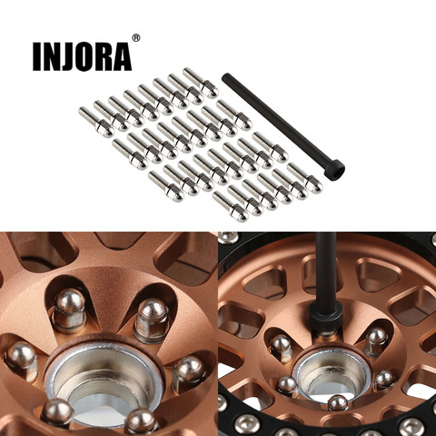 INJORA 30PCS M2.5 M3 Metal Screws 1.9 2.2 Wheel Rims for 1/10 RC Car Crawler Traxxas TRX4 Axial SCX10 90046 AXI03007 Redcat Gen8 ► Photo 1/6