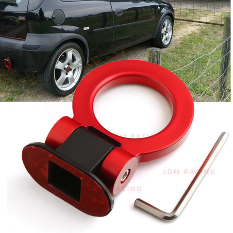 Car Styling Trailer Hooks Sticker Decoration Car Auto Rear Front Trailer Simulation Racing Ring Vehicle Towing Hook ABS ► Photo 1/6
