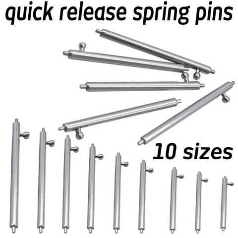 Stainless Steel Watch Strap Quick Release Spring Bar Pins Watch Repair Tool Band Connect Pin 14mm 15 16 17 18 19 20 21 22 24mm ► Photo 1/6