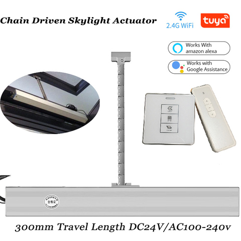 DC 24V 220V Wifi Chain Window opener  Automatic close/open Window Actuator Motorized Skylight Blind Basement Greenhouse window ► Photo 1/5