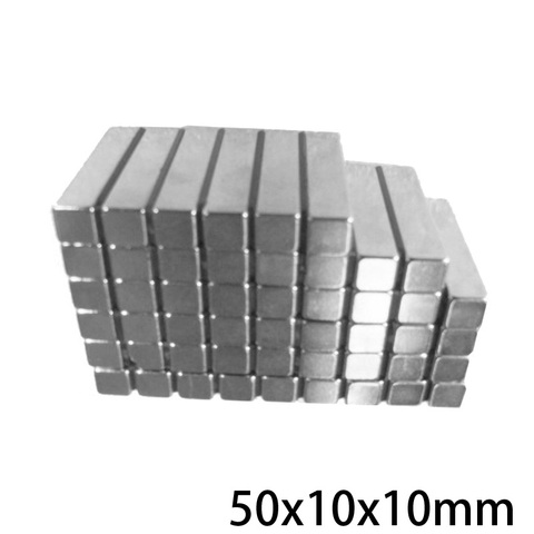 1/2/5/10/15/20PCS 50x10x10 Strong Magnet sheet 50mm*10mm Permanent Neodymium Magnet 50x10x10mm Strip Block Magnets 50*10*10 ► Photo 1/6