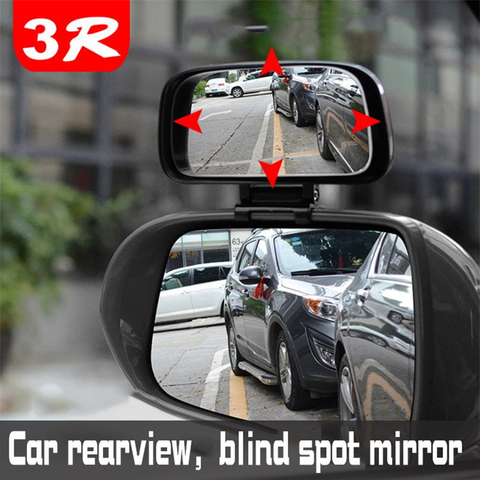 Universal Wide Angle Side Rear view Mirror  Car rearview blind spot mirror Real glass Suitable for all kinds of rearview mirrors ► Photo 1/5