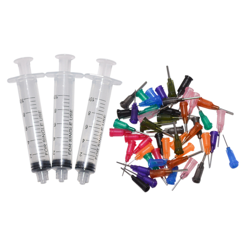 50Pcs/Set SMT SMD PCB Solder Paste Adhesive Glue Liquid Dispenser+Dispensing Needle Welding Fluxes For Welding Tools ► Photo 1/6