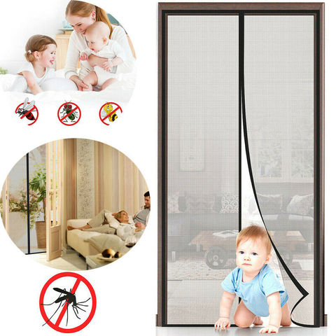 Mosquito Door Net with Magnet Curtain Mesh Anti Mosquito Insect Sandfly Magnet Door Curtain Mesh Window Netting 5 Size ► Photo 1/6