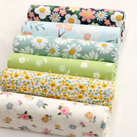 160x50cm fresh Floral twill Cotton sewing Cloth, making Baby Clothes DIY Newborn Pajamas Quilt Cover Bed Sheet Fabric ► Photo 1/1