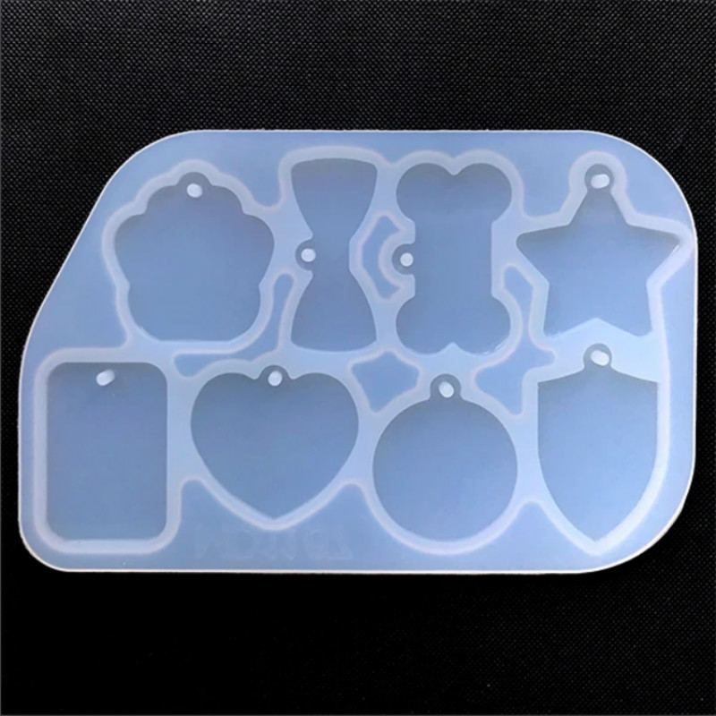 Assorted Tag Silicone Mold Star Heart Round Bow Bone Rectangle Paw Charm  Mold Resin Pendant Making Pet Tags Silicone Mold - Price history & Review, AliExpress Seller - YZYART Store
