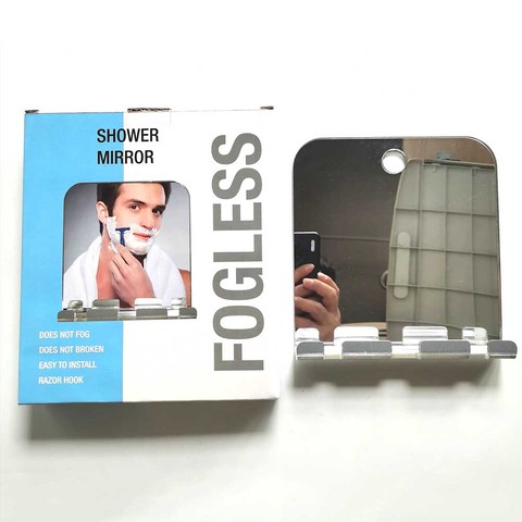 Unbreakable Anti-fogging Bathing Mirror for Shaving Razor Hook Holder Suction Cup to Washroom Wall Fogless Travel Mirror ► Photo 1/6